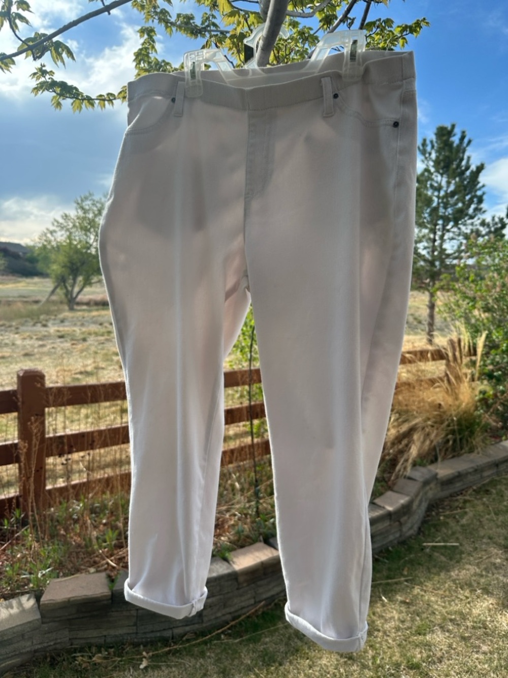 Cropped Leggings [white stretch]